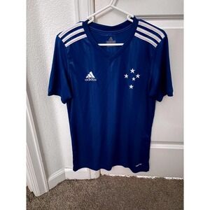 Adidas Cruzeiro Esporte Clube Soccer 2020 Jersey AEROREADY Blue Men's Size M #10